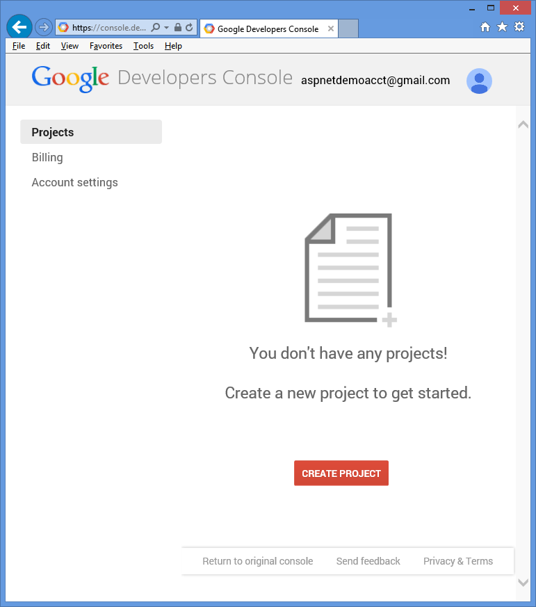 Console Des développeurs Google