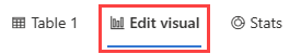 Screenshot de l’onglet Modifier le visuel dans la grille des résultats dans Azure Data Explorer web UI.