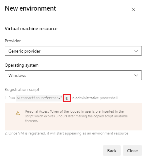 Capture d’écran montrant l’ajout d’une machine virtuelle Windows.
