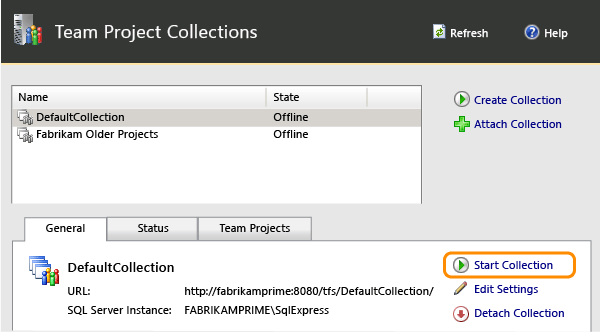 Les collections restent hors connexion jusqu’au démarrage