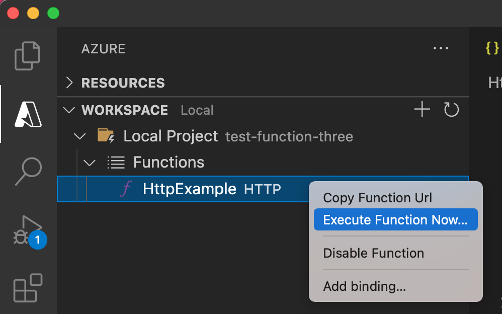 Capture d'écran de la fonction execute maintenant depuis Visual Studio Code.