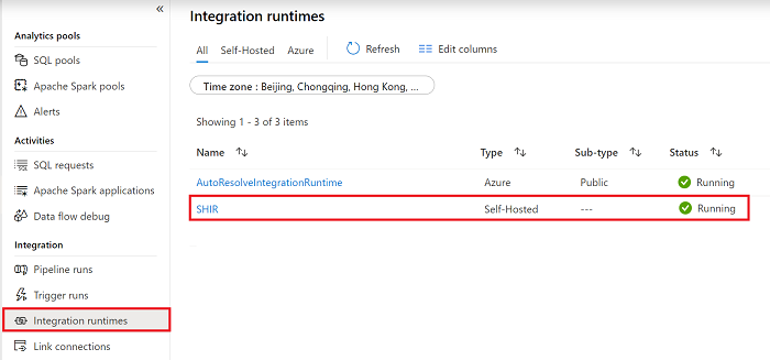 Obtenez l’état du runtime d’intégration.