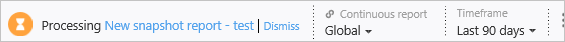 barre de menus du fichier journal de traitement.