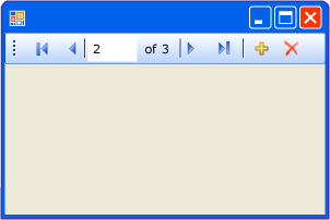 Capture d’écran montrant le contrôle BindingNavigator.
