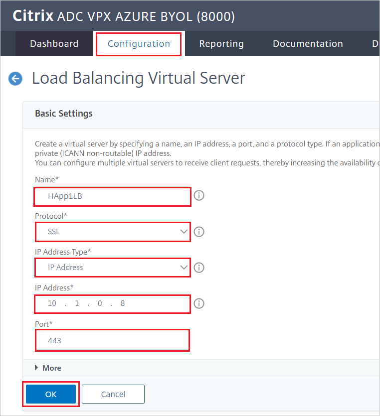 Capture d'écran de la configuration du connecteur Citrix ADC SAML pour Microsoft Entra – Volet Paramètres de base