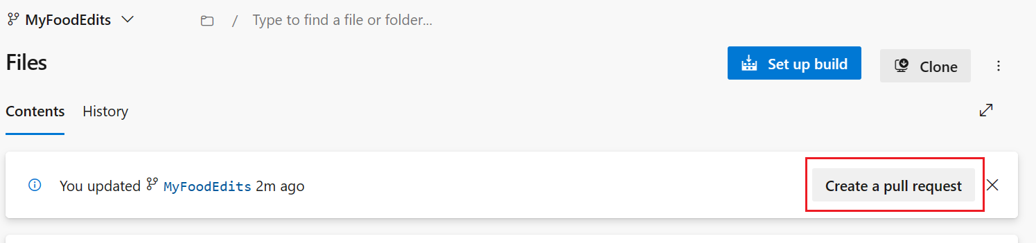 Capture d'écran de l'interface utilisateur de création de demande de tirage (pull request).