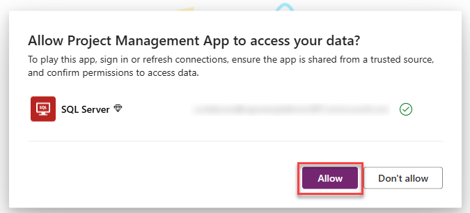 Boîte de dialogue Consentement demandant des autorisations pour l’application