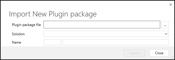 La boîte de dialogue **Importer un nouveau package de plug-in