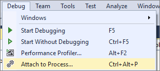 Commande d'attachement au processus.
