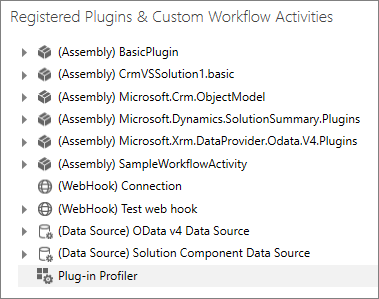 Profiler de plugin dans l'outil d'enregistrement de plugin.
