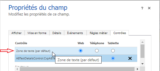 Default control.