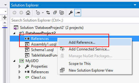 Data Lake Tools pour Visual Studio - Ajouter des références