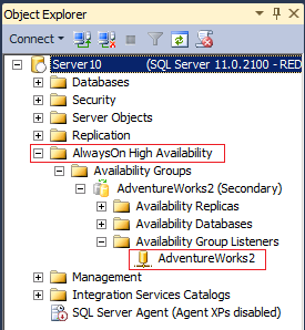 Dossier disponibilité AlwaysOn dans Management Studio