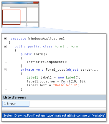 Erreur de compilateur CSharp