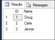 Données copiées dans SQL Server 2