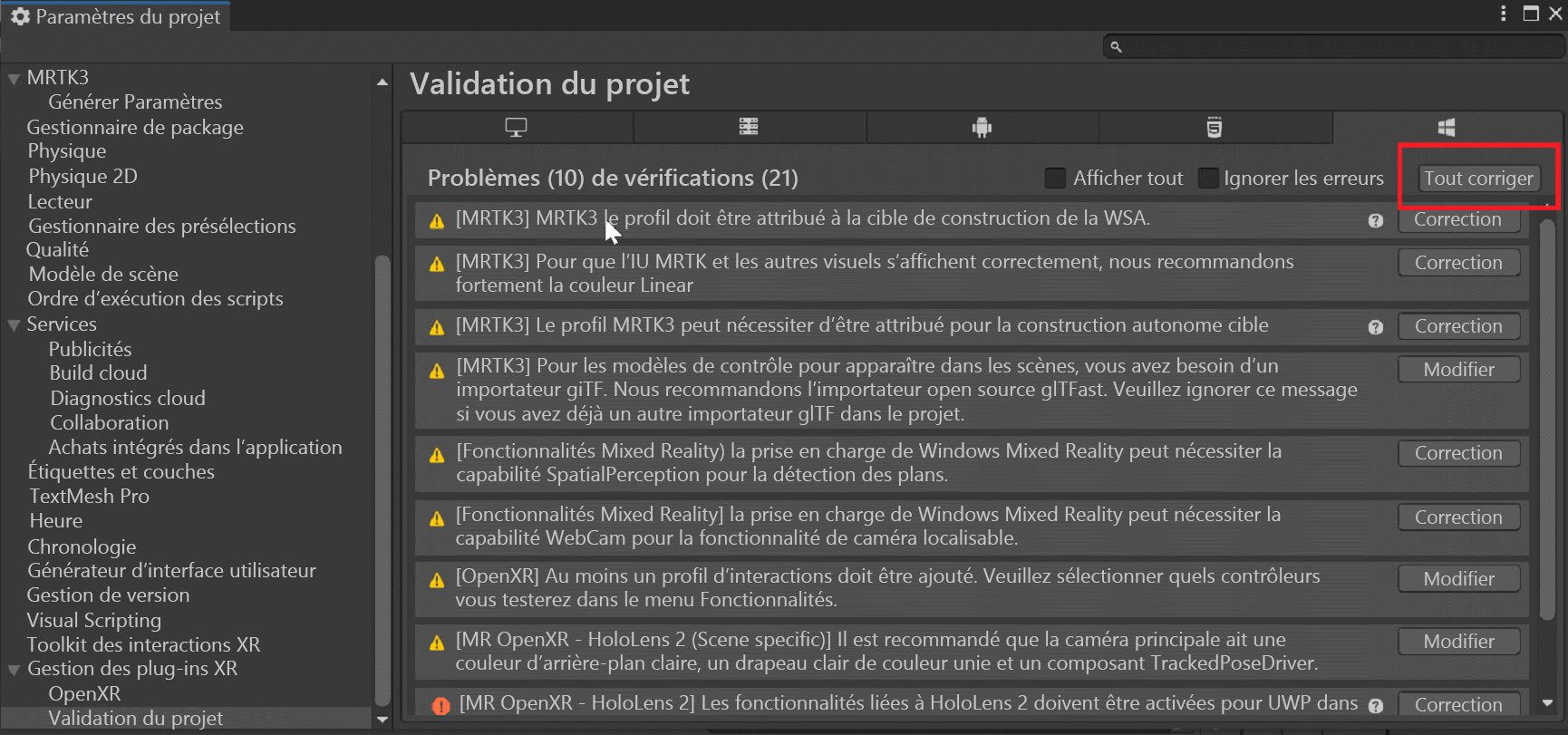 Capture d’écran de Fix All.