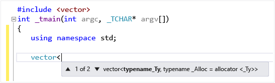Aide sur les paramètres Visual C++