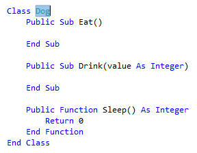 Screenshot du code mis en surbrillance - Visual Basic.