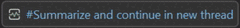 Capture d’écran de la synthèse des threads.