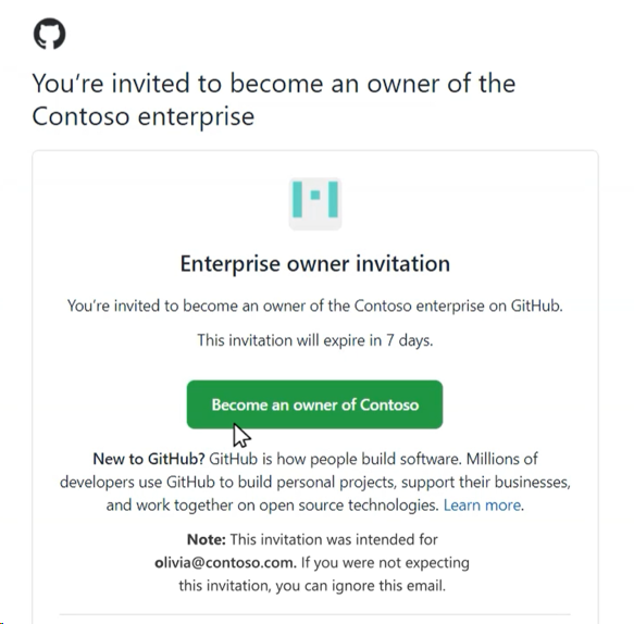 Accepter l’invitation GitHub