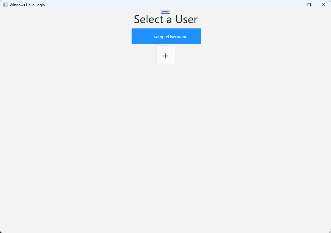 de la liste des utilisateurs sélectionnée dans Windows Hello