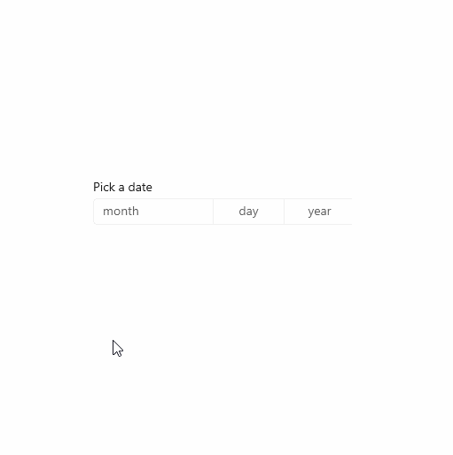 Exemple de l'expansion du sélecteur de dates