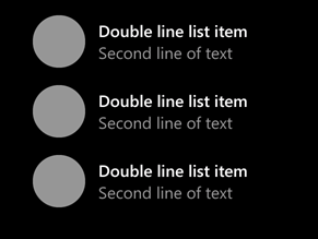 Élément de liste à double ligne avec icône