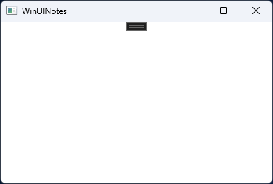 Fenêtre de l’application notes avec une barre de titre et une zone de contenu vide.