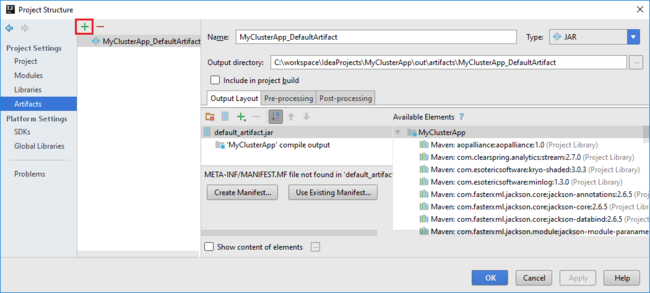 Gli artefatti IntelliJ IDEA creano JAR.