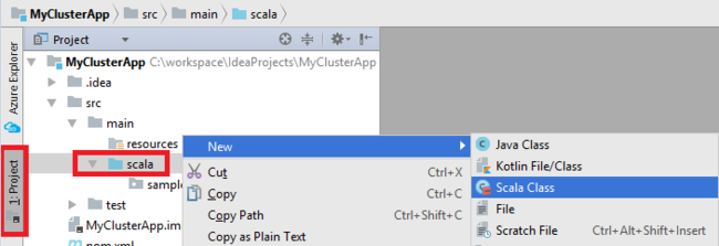 IntelliJ IDEA Selezionare la classe principale.