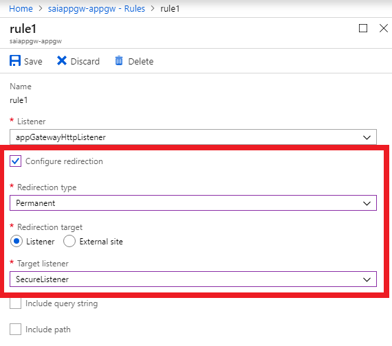 finestra di dialogo componenti gateway applicazione