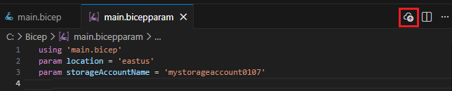 Screenshot del pulsante per aprire il riquadro di distribuzione.