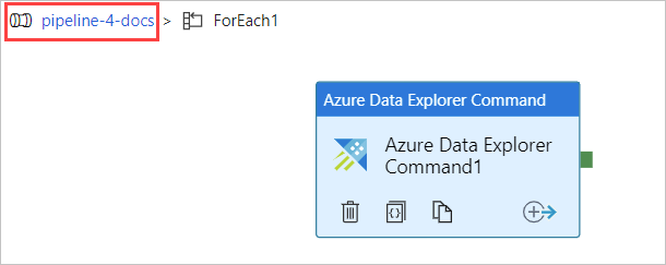 Pipeline dei comandi di Azure Data Explorer.