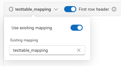 Screenshot delle opzioni di mappatura.