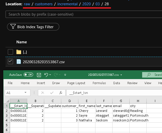 Debug copia incrementale: 3