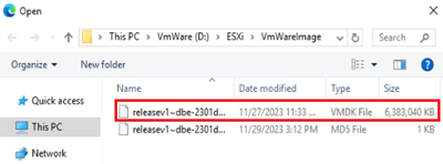 Screenshot di un utente che seleziona il file da caricare.