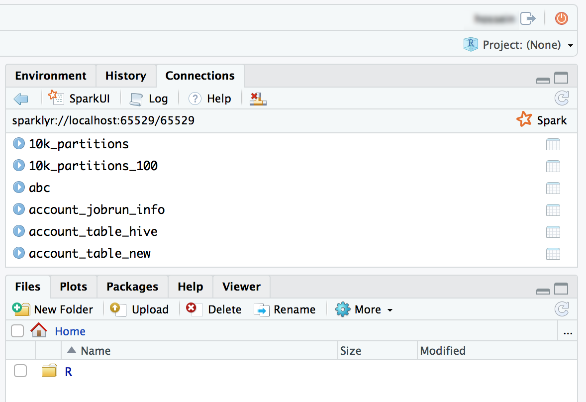 Connessione di RStudio Open Source Edition a sparklyr
