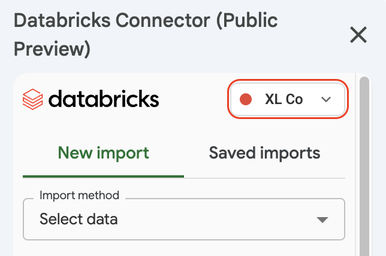 Cambia il magazzino DBSQL nel connettore di Google Sheets