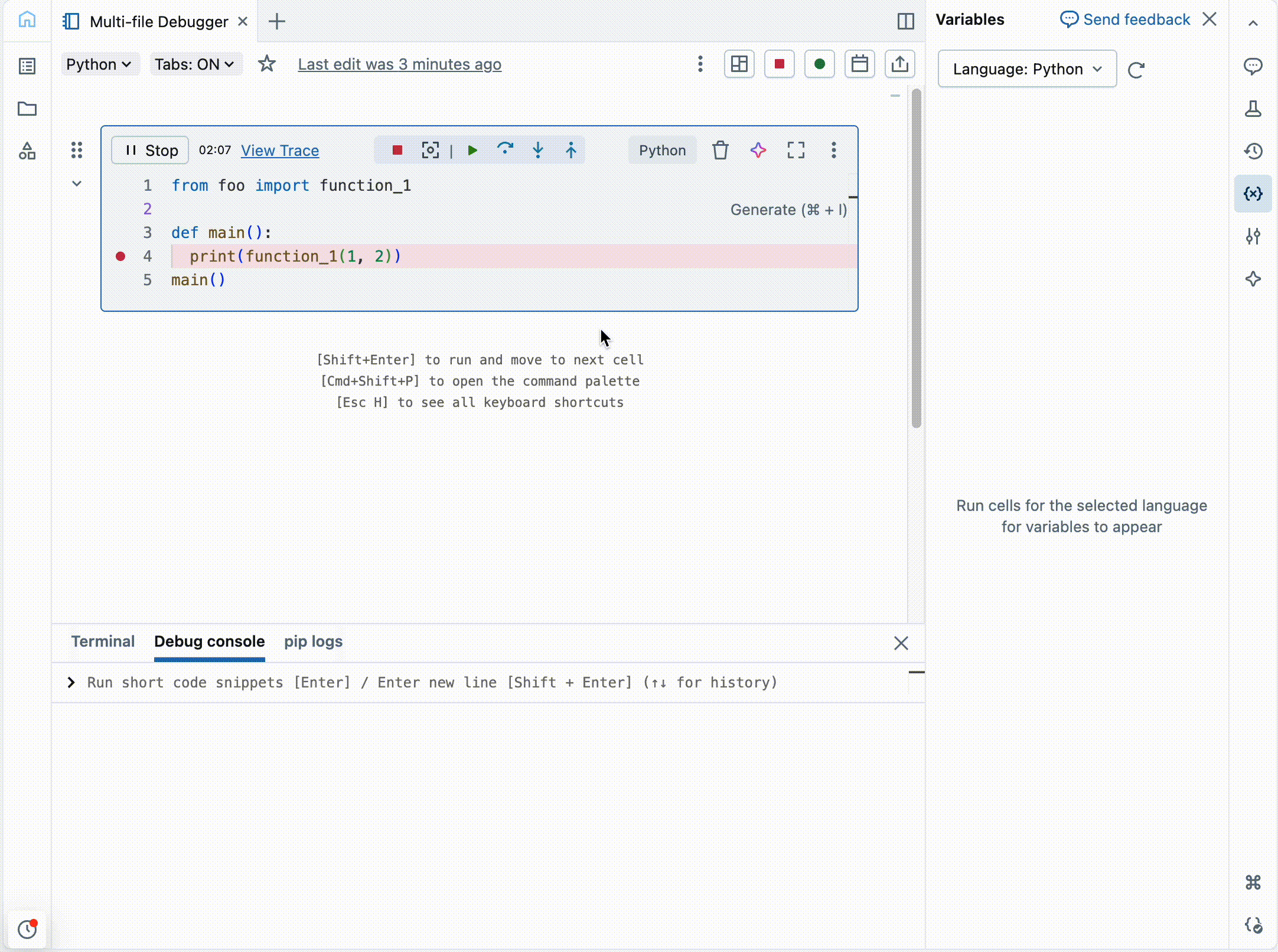 passaggio di esempio in