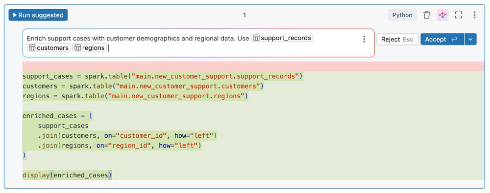 L'assistente in linea consente di individuare e aggiungere dati di arricchimento.