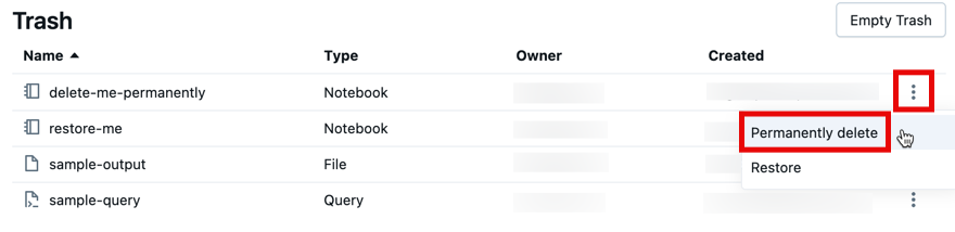 Elimina immediatamente