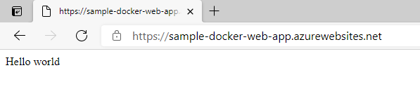 Screenshot dell'applicazione web distribuita. Messaggio 