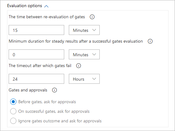 Screenshot che mostra come configurare le opzioni di valutazione per l'attività di query sugli elementi di lavoro.