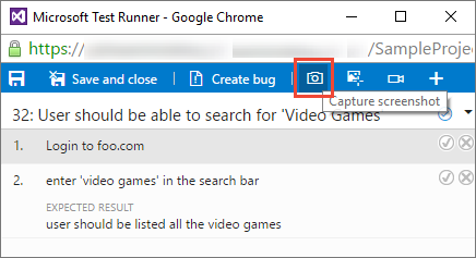 Acquisizione di uno screenshot dall'app