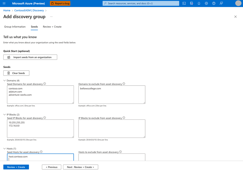 Screenshot del pannello Aggiungi individuazione.