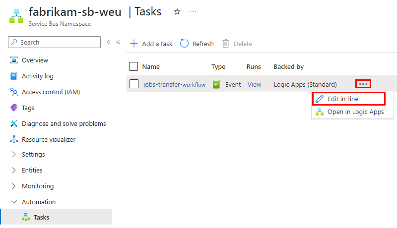 Screenshot che mostra il menu contestuale aperto e l'opzione selezionata 