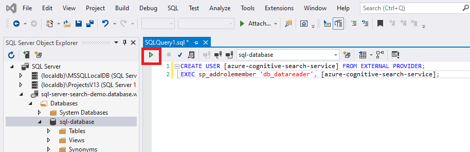 Eseguire la query