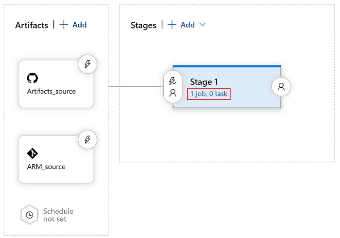 Screenshot che mostra l'impostazione della visualizzazione del palco.