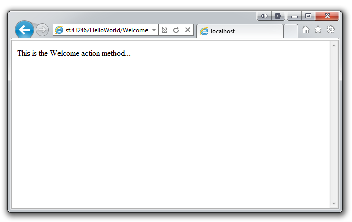 Screenshot che mostra il browser con il testo 
