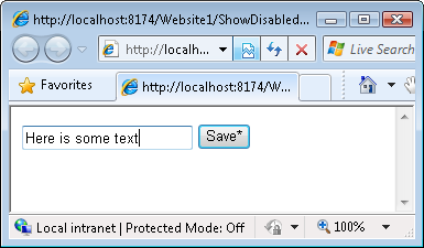 Estensore DisabledButton in azione